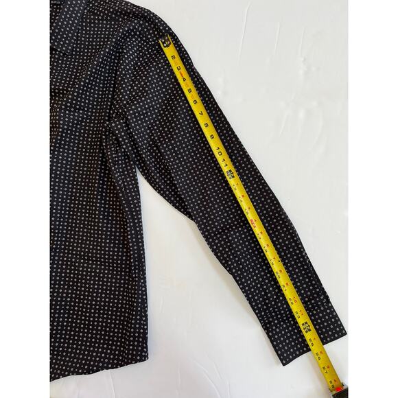 Jared Lang Men's Trim Fit Flowers Black Button-Up Shirt T-560 Size 2XL - Picture 10 of 12